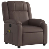 Fauteuil de massage inclinable Marron Similicuir