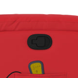 Fauteuil de massage inclinable rouge similicuir