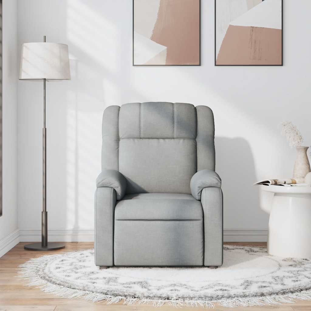 Fauteuil inclinable Gris clair Tissu