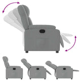 Fauteuil inclinable Gris clair Tissu