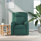 Fauteuil de massage inclinable Vert foncé Tissu