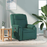 Fauteuil de massage inclinable Vert foncé Tissu