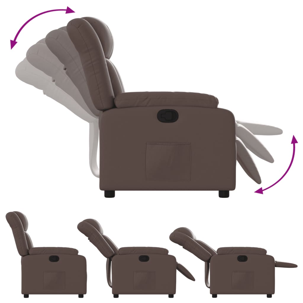 Fauteuil inclinable Marron Similicuir