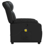 Fauteuil de massage inclinable Noir Similicuir