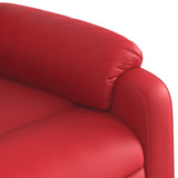 Fauteuil de massage inclinable rouge similicuir
