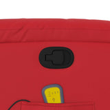 Fauteuil de massage inclinable rouge similicuir
