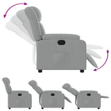 Fauteuil inclinable Gris clair Tissu