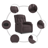 Fauteuil inclinable Marron foncé Tissu