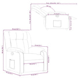 Fauteuil inclinable Marron foncé Tissu