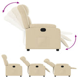 Fauteuil inclinable Crème Tissu