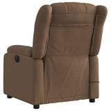 Fauteuil de massage inclinable Marron Tissu