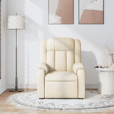 Fauteuil de massage inclinable Crème Tissu