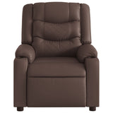 Fauteuil de massage inclinable électrique marron similicuir