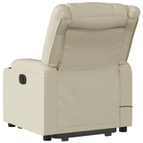 Fauteuil inclinable de massage Crème Similicuir