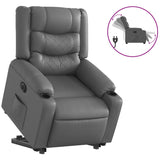 Fauteuil inclinable électrique gris similicuir