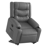 Fauteuil inclinable électrique gris similicuir