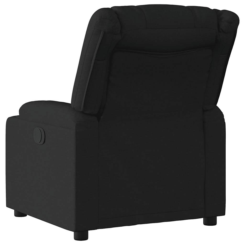 Fauteuil inclinable électrique Noir Tissu