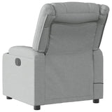 Fauteuil de massage inclinable électrique gris clair tissu