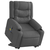 Fauteuil de massage inclinable Gris foncé Tissu