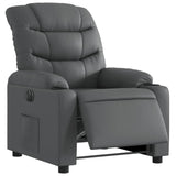 Fauteuil inclinable électrique Gris Similicuir