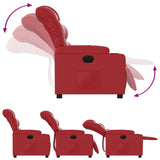 Fauteuil inclinable électrique Rouge Similicuir