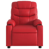 Fauteuil inclinable électrique Rouge Similicuir