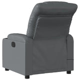 Fauteuil de massage inclinable électrique gris similicuir