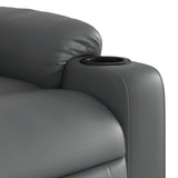 Fauteuil de massage inclinable électrique gris similicuir