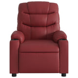 Fauteuil de massage inclinable électrique rouge bordeaux