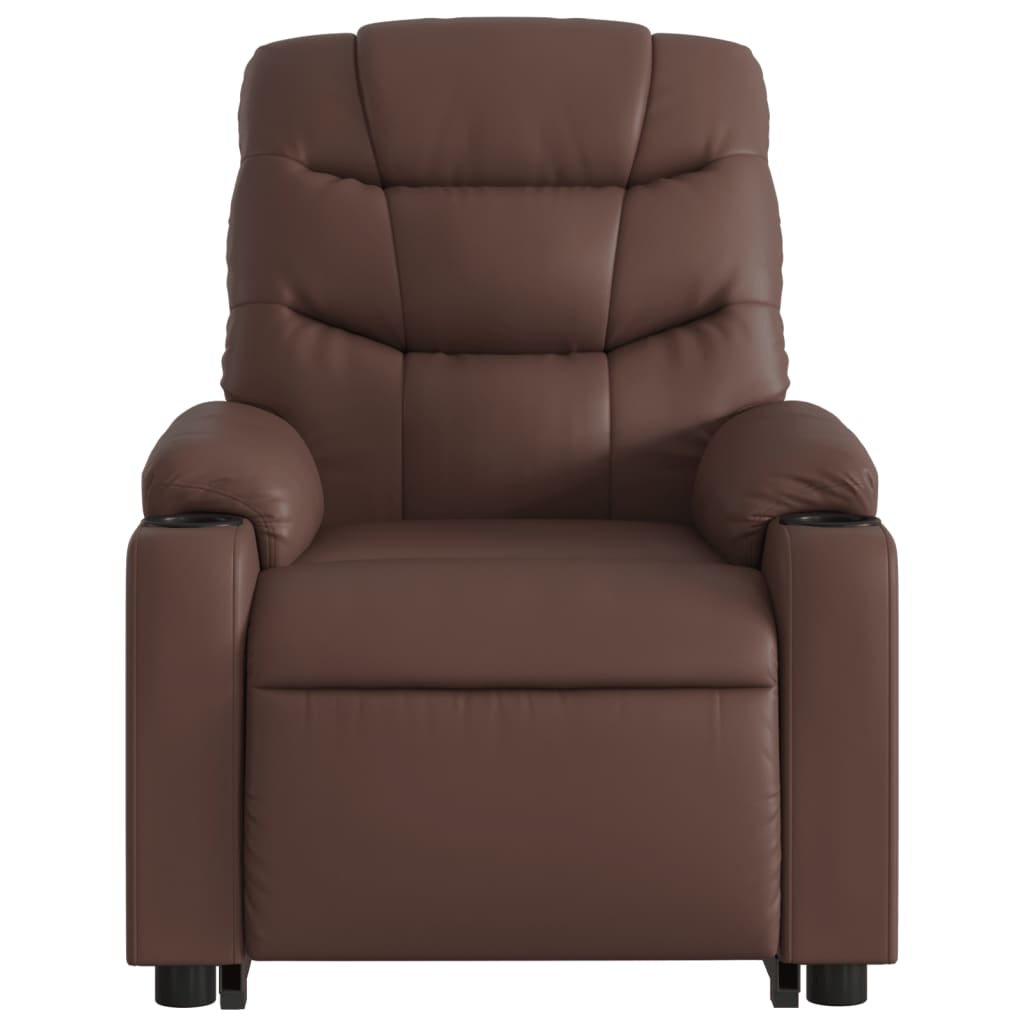 Fauteuil inclinable marron similicuir