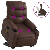 Fauteuil inclinable de massage Marron Similicuir