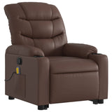 Fauteuil inclinable de massage Marron Similicuir