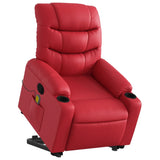 Fauteuil inclinable de massage Rouge Similicuir
