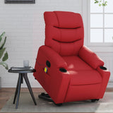 Fauteuil inclinable de massage Rouge Similicuir