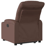 Fauteuil inclinable électrique marron similicuir