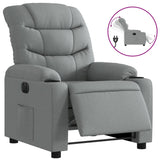 Fauteuil inclinable électrique Gris clair Tissu