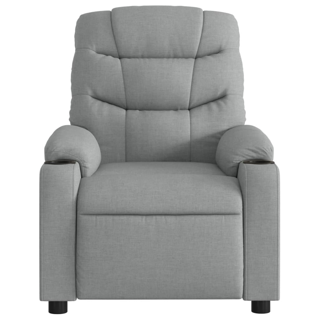 Fauteuil inclinable électrique Gris clair Tissu