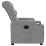 Fauteuil inclinable électrique Gris clair Tissu