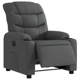 Fauteuil inclinable électrique Gris foncé Tissu