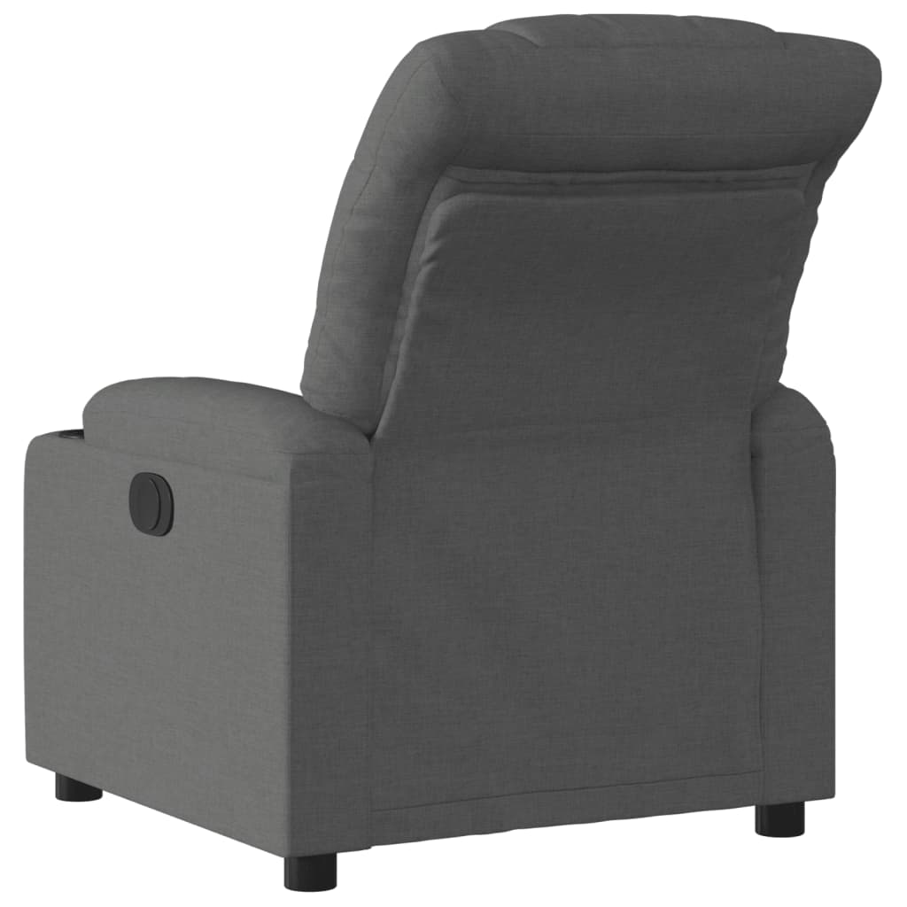 Fauteuil inclinable électrique Gris foncé Tissu