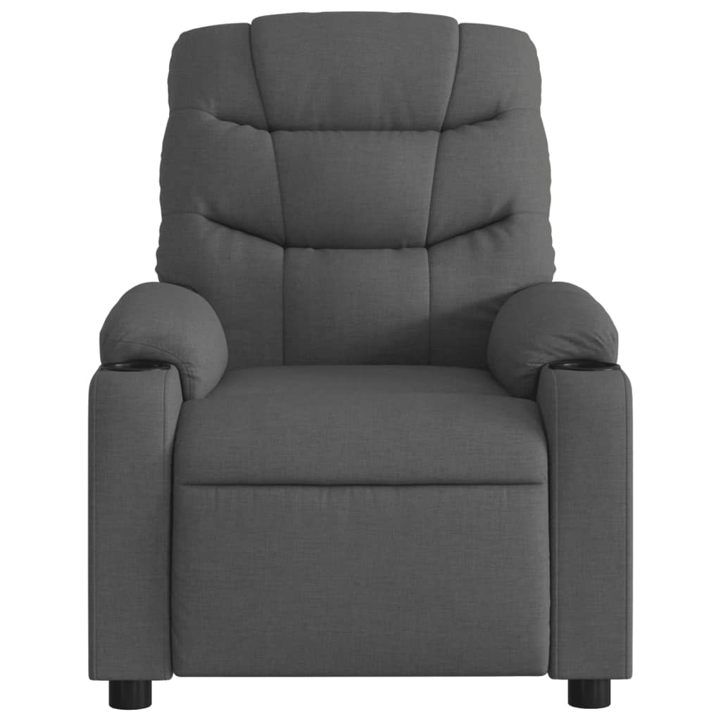Fauteuil inclinable électrique Gris foncé Tissu