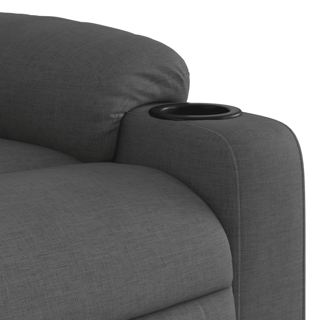 Fauteuil inclinable électrique Gris foncé Tissu