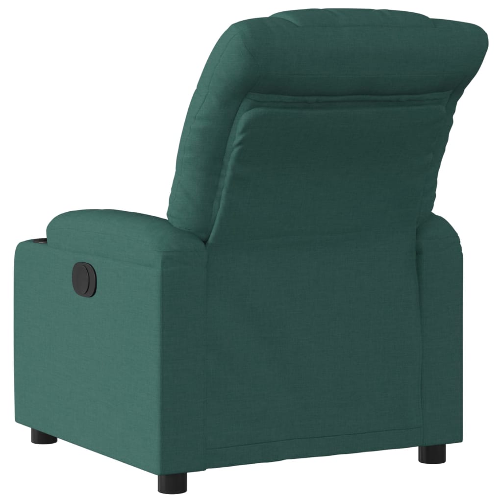 Fauteuil inclinable électrique Vert foncé Tissu