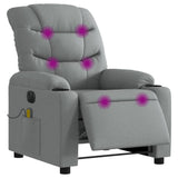 Fauteuil de massage inclinable électrique gris clair tissu