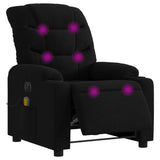 Fauteuil de massage inclinable électrique Noir Tissu