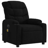 Fauteuil de massage inclinable électrique Noir Tissu