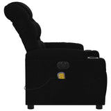 Fauteuil de massage inclinable électrique Noir Tissu