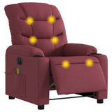Fauteuil de massage inclinable électrique Rouge bordeaux Tissu