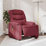 Fauteuil de massage inclinable électrique Rouge bordeaux Tissu