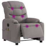 Fauteuil de massage inclinable électrique Taupe Tissu